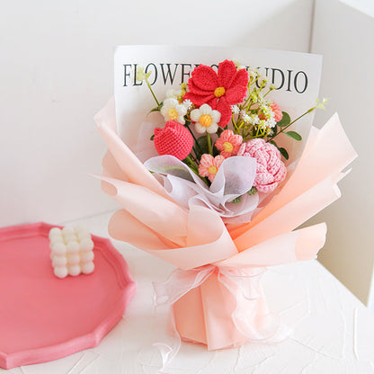🌸 50 % DE RÉDUCTION ! 🎉 Bouquet de fleurs délicates au crochet fait main – Design réaliste, durable et parfait pour la décoration intérieure ou comme cadeau ✨