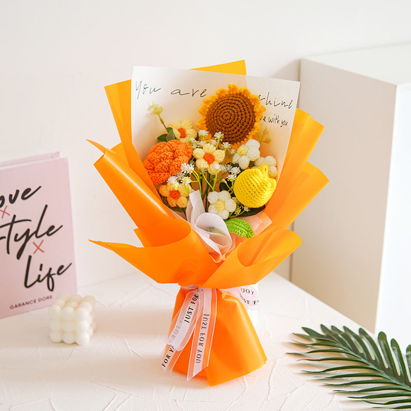 🌸 50 % DE RÉDUCTION ! 🎉 Bouquet de fleurs délicates au crochet fait main – Design réaliste, durable et parfait pour la décoration intérieure ou comme cadeau ✨
