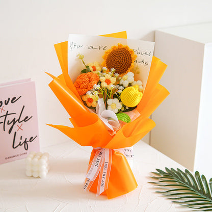 🌸 50 % DE RÉDUCTION ! 🎉 Bouquet de fleurs délicates au crochet fait main – Design réaliste, durable et parfait pour la décoration intérieure ou comme cadeau ✨