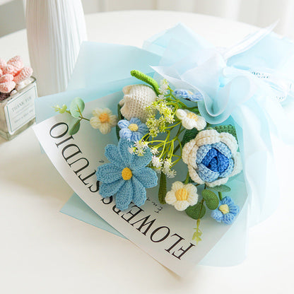 🌸 50 % DE RÉDUCTION ! 🎉 Bouquet de fleurs délicates au crochet fait main – Design réaliste, durable et parfait pour la décoration intérieure ou comme cadeau ✨