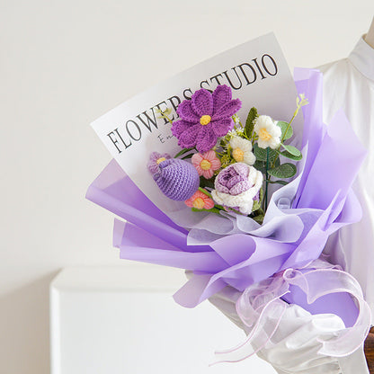 🌸 50 % DE RÉDUCTION ! 🎉 Bouquet de fleurs délicates au crochet fait main – Design réaliste, durable et parfait pour la décoration intérieure ou comme cadeau ✨