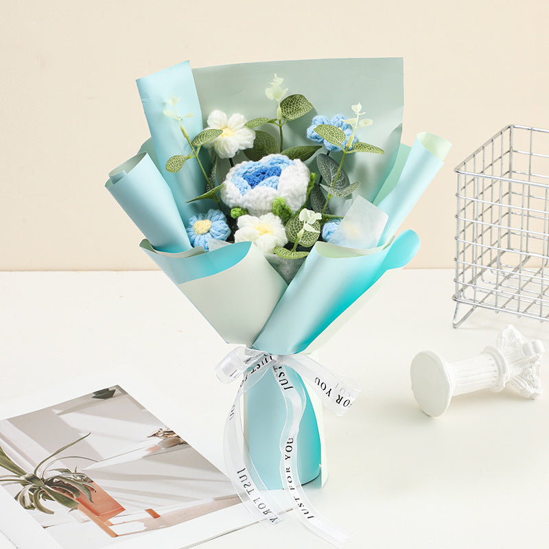 🌸 50 % DE RÉDUCTION ! 🎉 Bouquet de fleurs délicates au crochet fait main – Design réaliste, durable et parfait pour la décoration intérieure ou comme cadeau ✨