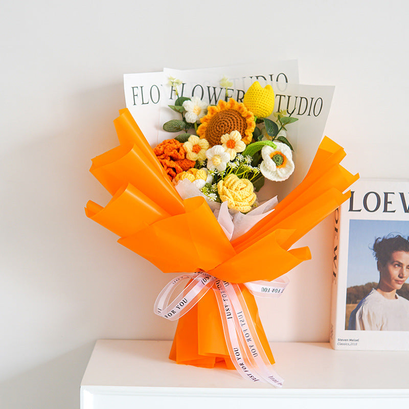 🌸 50 % DE RÉDUCTION ! 🎉 Bouquet de fleurs délicates au crochet fait main – Design réaliste, durable et parfait pour la décoration intérieure ou comme cadeau ✨