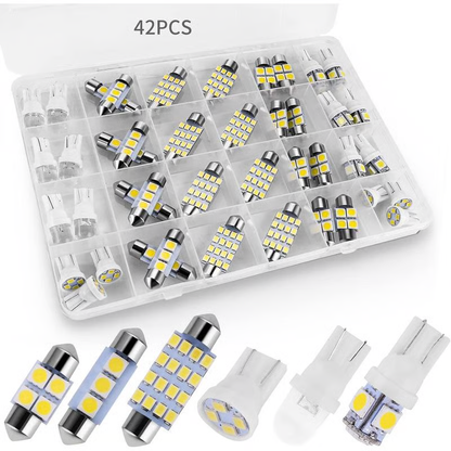 🌞Éveil du printemps : 50 % de réduction !💡Ensemble d'éclairage intérieur de voiture à LED super brillantes de 42 pièces - mise à niveau plug & play pour votre voiture ✨