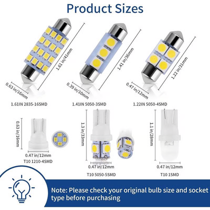 🌞Éveil du printemps : 50 % de réduction !💡Ensemble d'éclairage intérieur de voiture à LED super brillantes de 42 pièces - mise à niveau plug & play pour votre voiture ✨
