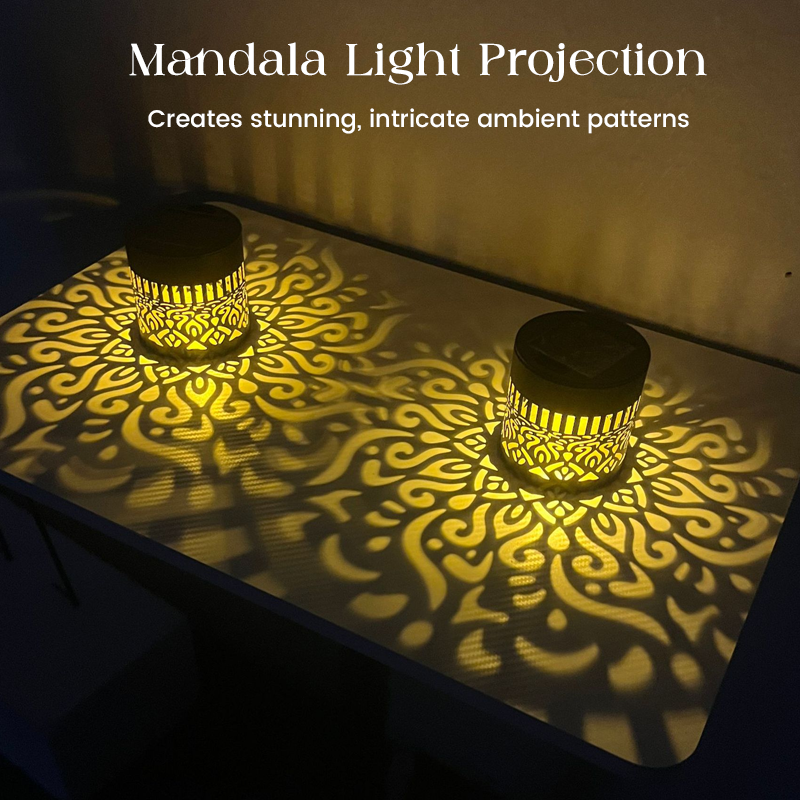 📢📢50% DE RÉDUCTION !! ⏰Projecteur de mandalas à énergie solaire