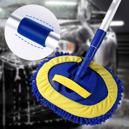 Balai télescopique à long manche en aluminium durable pour le lavage de voiture