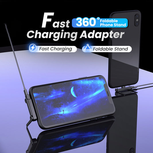🔥Adaptateur de recharge rapide avec support pliable à 360° pour téléphone🔥