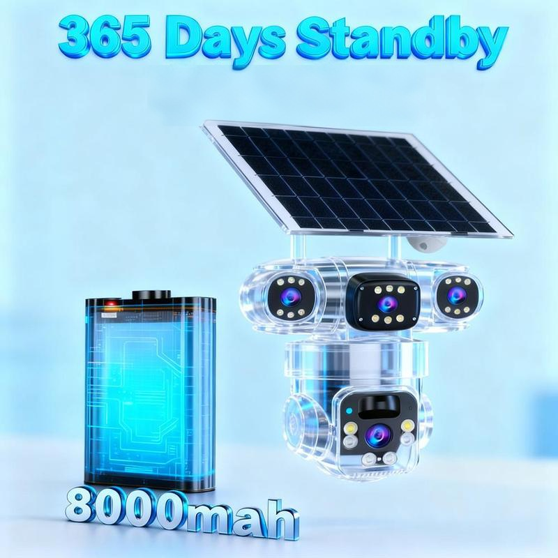 📹☀️ Offre à durée limitée : 50 % de réduction ! Caméra de sécurité extérieure Wi-Fi 6K 9 MP à triple objectif 🌳