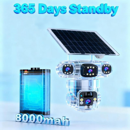 📹☀️ Offre à durée limitée : 50 % de réduction ! Caméra de sécurité extérieure Wi-Fi 6K 9 MP à triple objectif 🌳