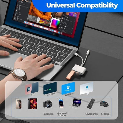 Lecteur de carte mémoire USB-C 3 en 1