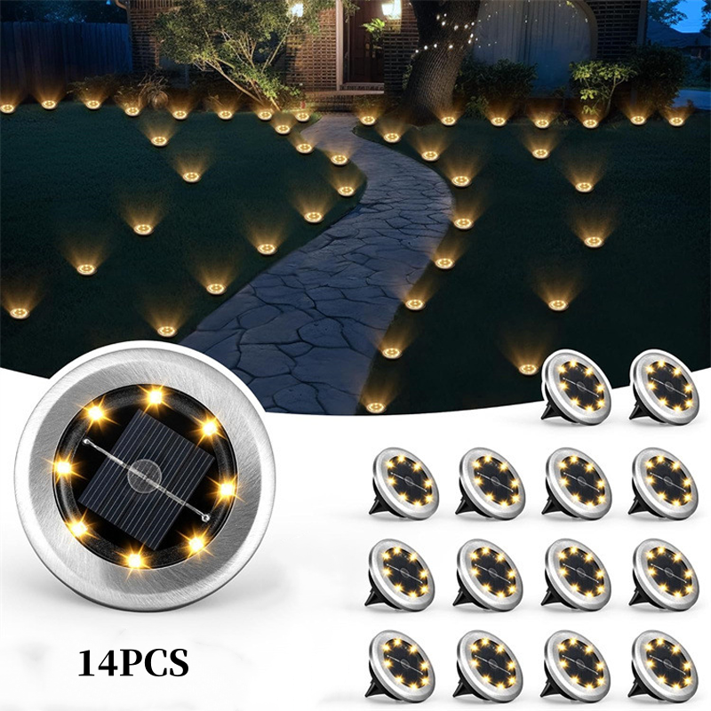 💐🌙✨ PROMO -50% ! Lot de Lampadaires Solaires Extérieurs – Autonomie 8-10h, Installation sans Fil (2-14 Pièces, Noir)