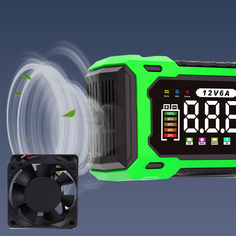 🔋🚗🛡️ PROMO -50% ! Chargeur de Batterie Voiture Intelligent 12V 6A – Réparation par Impulsions, Écran LCD, Sécurité Maximale