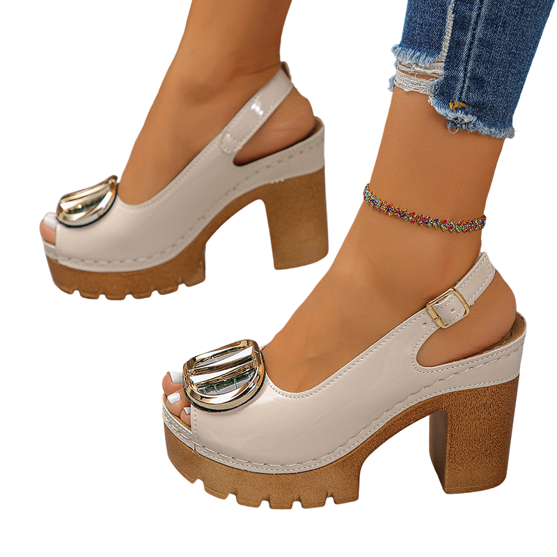 👡 50 % DE RÉDUCTION ! ✨ Sandales élégantes à bout ouvert et talon à boucles – Raffinées, confortables et parfaites pour toutes les occasions 🌸