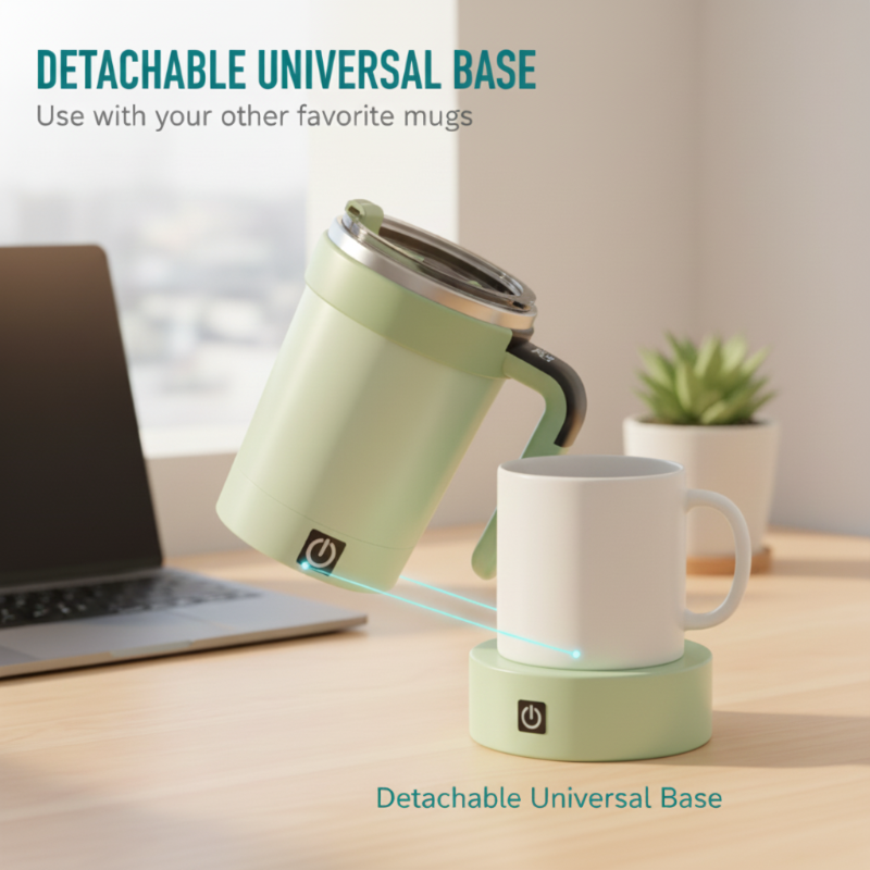 Mug auto-mélangeur avec affichage intelligent de la température