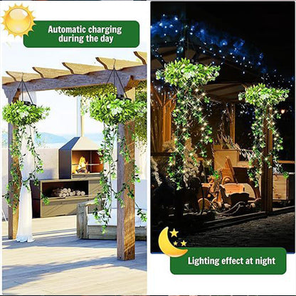 🌿 50% DE RÉDUCTION ☀️ Lampe suspendue solaire en herbe de Milan – Éclairage d'ambiance autonome & décoration extérieure – Naturelle, sans câble & parfaite pour jardin, balcon ou terrasse 🌙