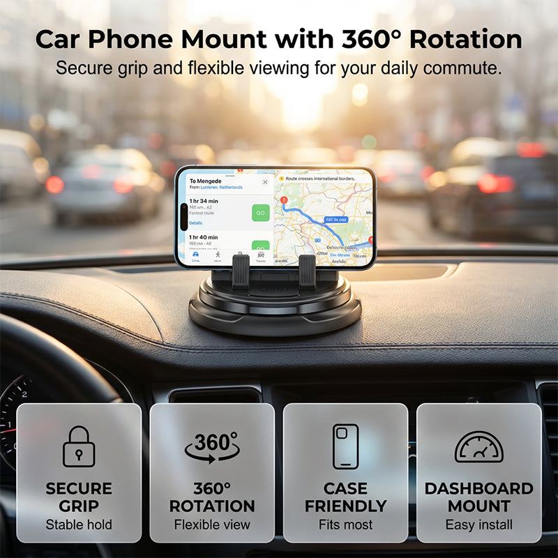 🔥Offre à durée limitée : 50 % DE RÉDUCTION🔥 Support de téléphone pivotant à 360° pour le tableau de bord (à l'unité)