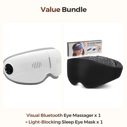 Appareil de massage oculaire Bluetooth avec fonction chauffante et musique