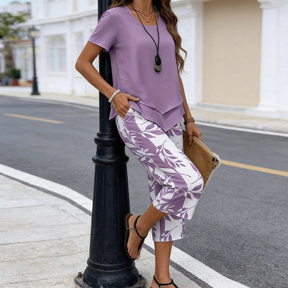💐50% DE RÉDUCTION ! Ensemble Haut Long & Pantalon Large – Tissu Doux, Look Décontracté ☁️🌿【Offre Limitée】