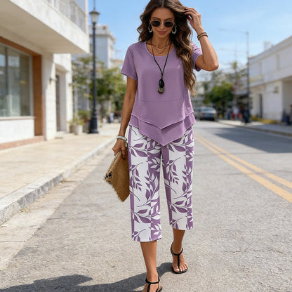 💐50% DE RÉDUCTION ! Ensemble Haut Long & Pantalon Large – Tissu Doux, Look Décontracté ☁️🌿【Offre Limitée】