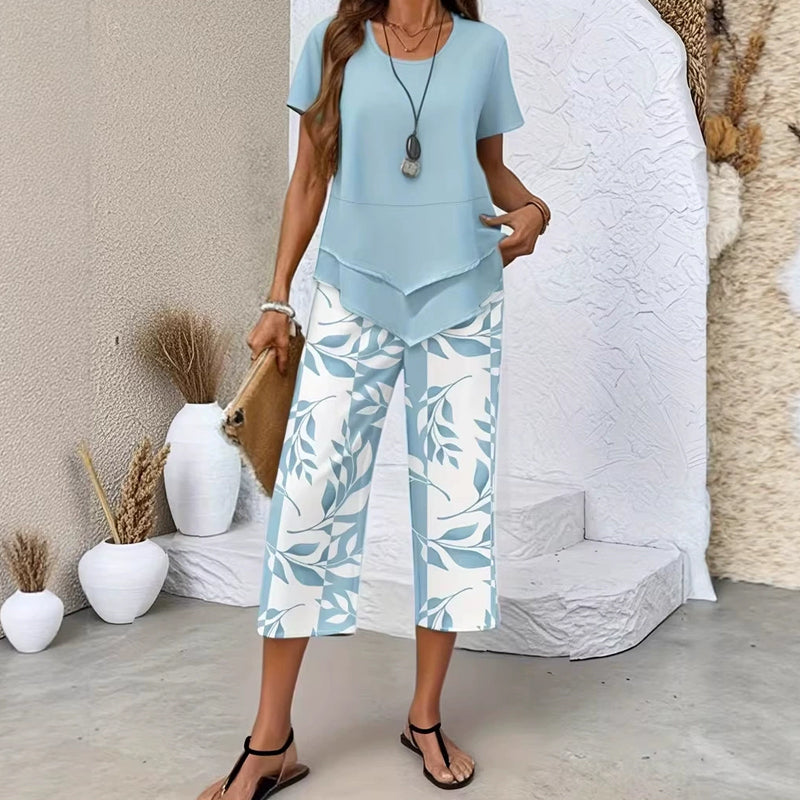 💐50% DE RÉDUCTION ! Ensemble Haut Long & Pantalon Large – Tissu Doux, Look Décontracté ☁️🌿【Offre Limitée】
