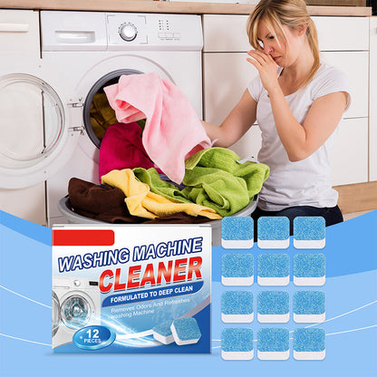 📢📢50 % DE RÉDUCTION !!!⏰Pastilles nettoyantes puissantes pour lave-linge - Lot de 12