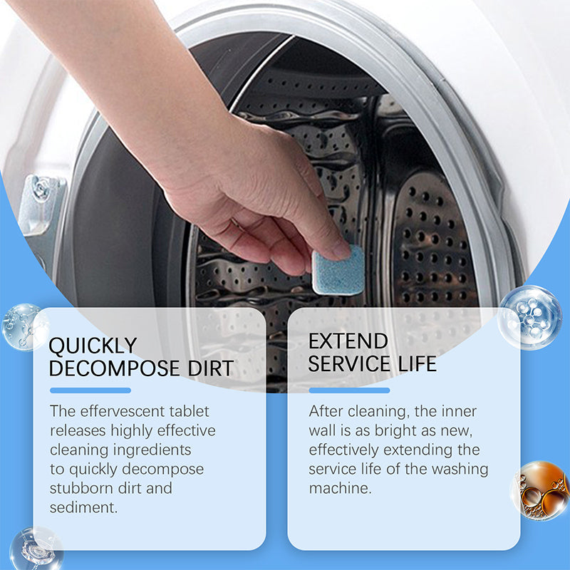 📢📢50 % DE RÉDUCTION !!!⏰Pastilles nettoyantes puissantes pour lave-linge - Lot de 12