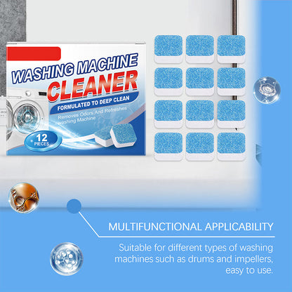 📢📢50 % DE RÉDUCTION !!!⏰Pastilles nettoyantes puissantes pour lave-linge - Lot de 12