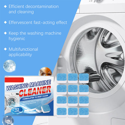 📢📢50 % DE RÉDUCTION !!!⏰Pastilles nettoyantes puissantes pour lave-linge - Lot de 12