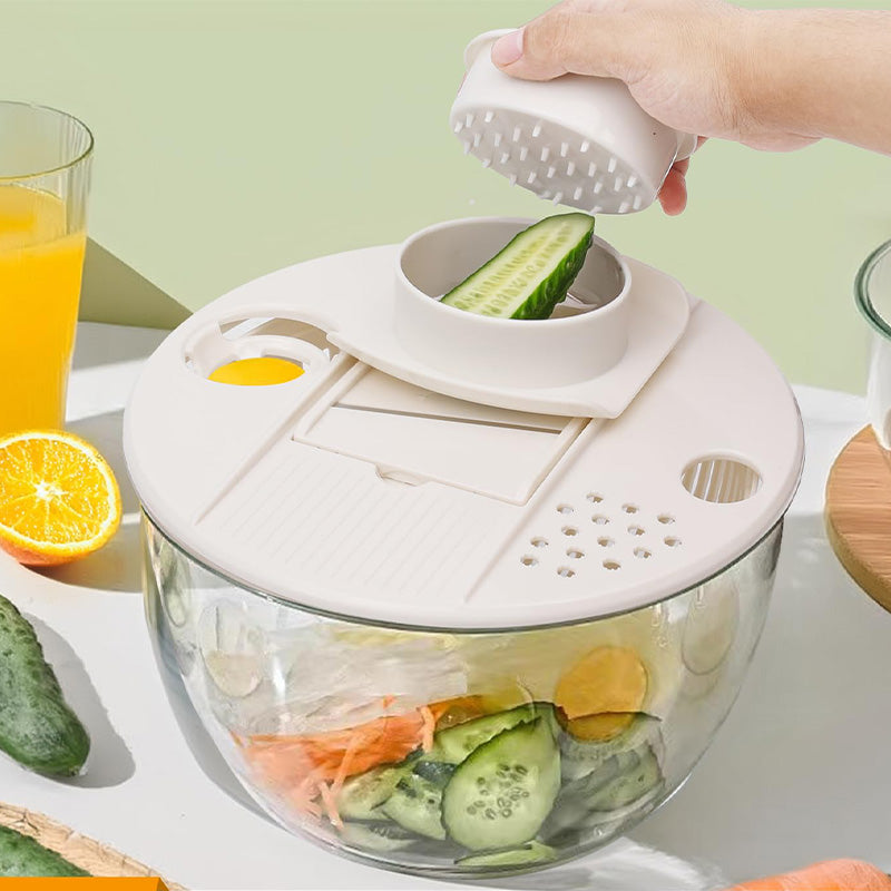 📢📢50 % de réduction !! ⏰Essoreuse à salade et coupe-légumes multifonction 9-en-1 à grande capacité
