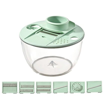 📢📢50 % de réduction !! ⏰Essoreuse à salade et coupe-légumes multifonction 9-en-1 à grande capacité