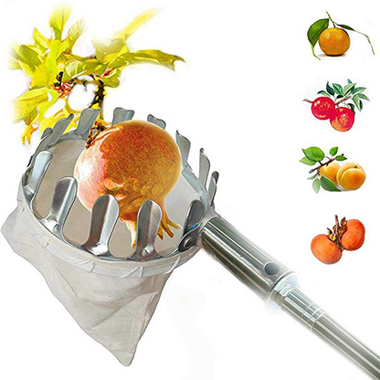 📢📢50 % DE RÉDUCTION !! ⏰Tête de cueille-fruits avec panier – Conception durable, fixation facile et parfaite pour atteindre les branches hautes sans échelle 🌳