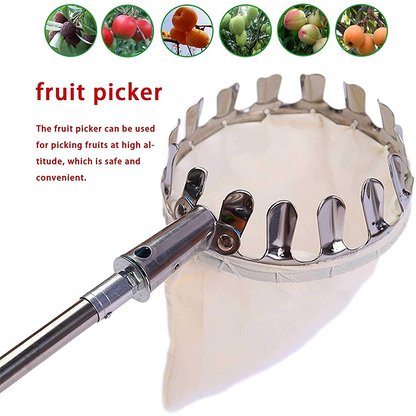 📢📢50 % DE RÉDUCTION !! ⏰Tête de cueille-fruits avec panier – Conception durable, fixation facile et parfaite pour atteindre les branches hautes sans échelle 🌳
