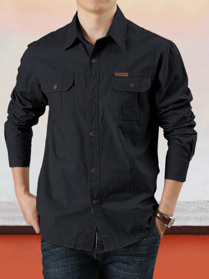 Nouveau style 2026✨Chemise de travail en coton à manches longues pour homme👔
