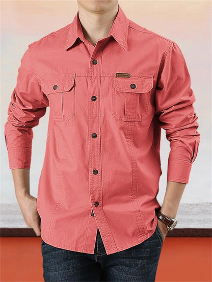 Nouveau style 2026✨Chemise de travail en coton à manches longues pour homme👔