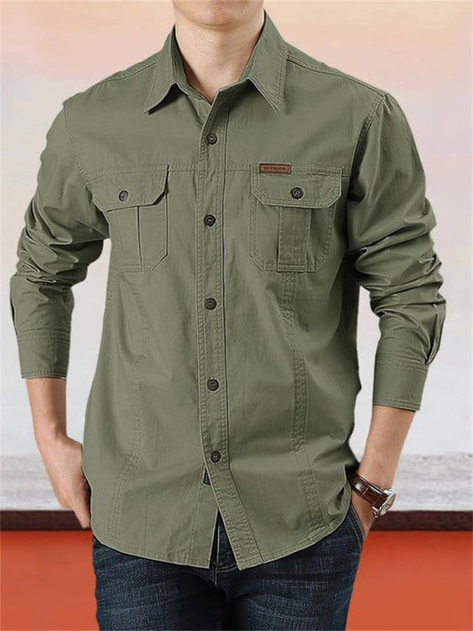 Nouveau style 2026✨Chemise de travail en coton à manches longues pour homme👔