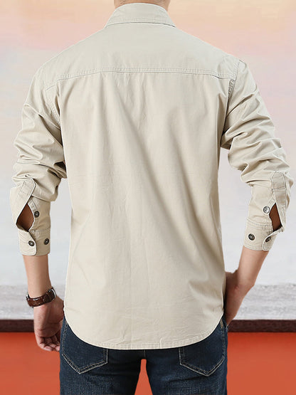 Nouveau style 2026✨Chemise de travail en coton à manches longues pour homme👔