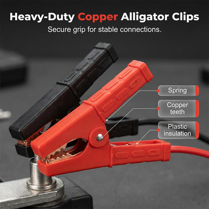🔧 PROMO LIMITÉE 50% DE RÉDUCTION ! 🚗 Outil Universel de Diagnostic Moteur – Pince Crocodiles Cuivre, Interrupteur 1 Touche 🔋
