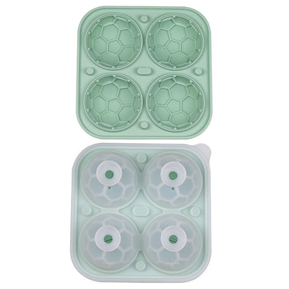 📢📢50 % DE RÉDUCTION !! ⏰ Moule à Glaçons Football Silicone – Boules 5,5cm, Fusion Lente, Design Anti-Fuite, 4 Couleurs, Parfait pour Soirées Match & Cocktails 🥂
