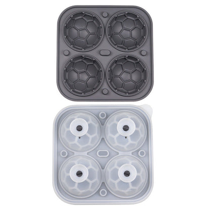 📢📢50 % DE RÉDUCTION !! ⏰ Moule à Glaçons Football Silicone – Boules 5,5cm, Fusion Lente, Design Anti-Fuite, 4 Couleurs, Parfait pour Soirées Match & Cocktails 🥂