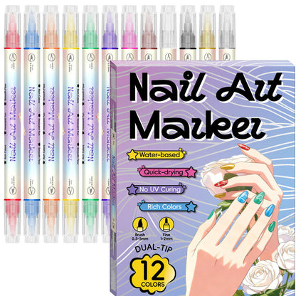 🔥50 % de réduction⏰Kit de stylos pour nail art avec deux pointes