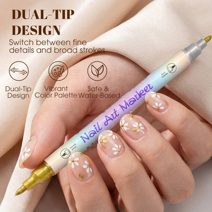 🔥50 % de réduction⏰Kit de stylos pour nail art avec deux pointes