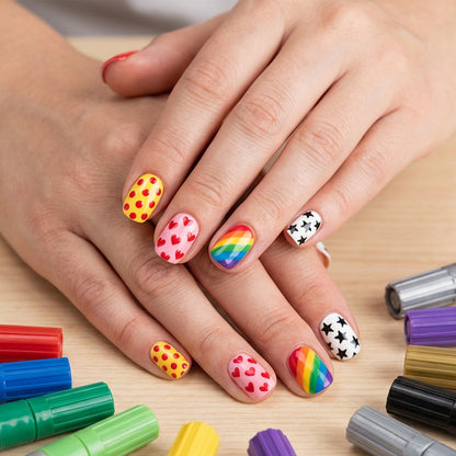 🔥50 % de réduction⏰Kit de stylos pour nail art avec deux pointes