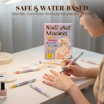 🔥50 % de réduction⏰Kit de stylos pour nail art avec deux pointes