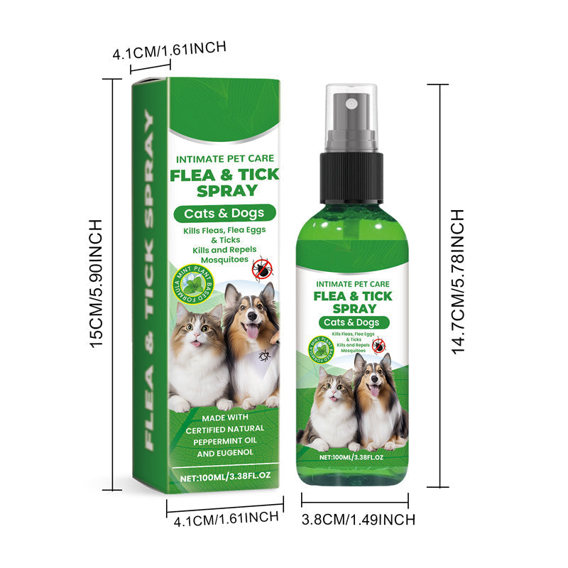 🍃Spray naturel anti-puces et anti-tiques pour chiens et chats🐾 Protégez votre animal de compagnie bien-aimé contre les parasites