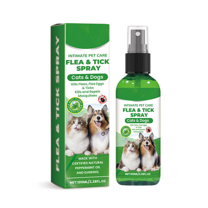 🍃Spray naturel anti-puces et anti-tiques pour chiens et chats🐾 Protégez votre animal de compagnie bien-aimé contre les parasites