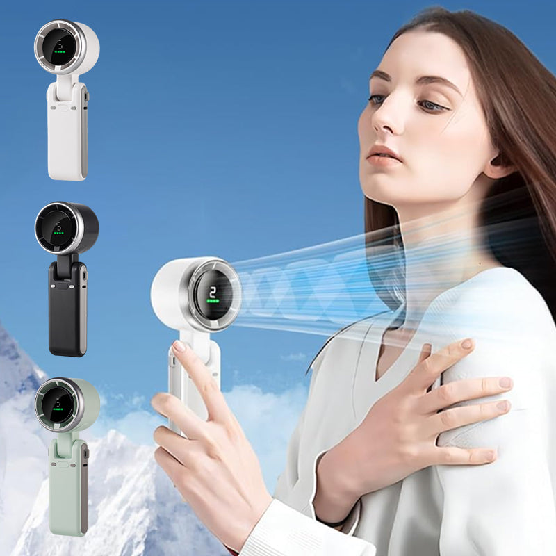 🌀🔋 PROMO FLASH 50% ! Ventilateur Portable Rechargeable 5 Vitesses – 3600mAh, Moteur Sans Balais, Écran LED, Angle Réglable 180°, 3 Couleurs, Parfait Bureau & Voyage ✨