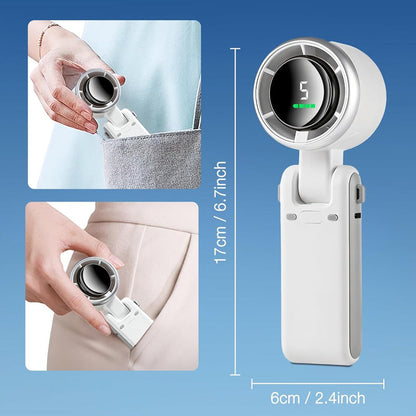 🌀🔋 PROMO FLASH 50% ! Ventilateur Portable Rechargeable 5 Vitesses – 3600mAh, Moteur Sans Balais, Écran LED, Angle Réglable 180°, 3 Couleurs, Parfait Bureau & Voyage ✨