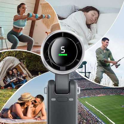 🌀🔋 PROMO FLASH 50% ! Ventilateur Portable Rechargeable 5 Vitesses – 3600mAh, Moteur Sans Balais, Écran LED, Angle Réglable 180°, 3 Couleurs, Parfait Bureau & Voyage ✨