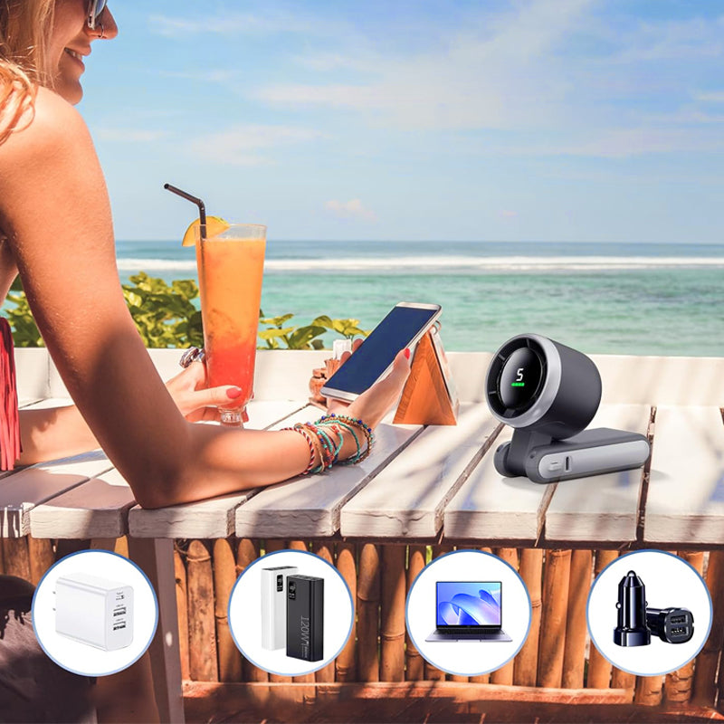 🌀🔋 PROMO FLASH 50% ! Ventilateur Portable Rechargeable 5 Vitesses – 3600mAh, Moteur Sans Balais, Écran LED, Angle Réglable 180°, 3 Couleurs, Parfait Bureau & Voyage ✨